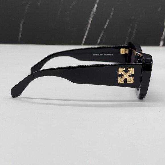 NEW OFF-WHITE CARRARA 007 BLACK OVAL UNISEX SUNGLASSES OFF-WHITE CARRARA